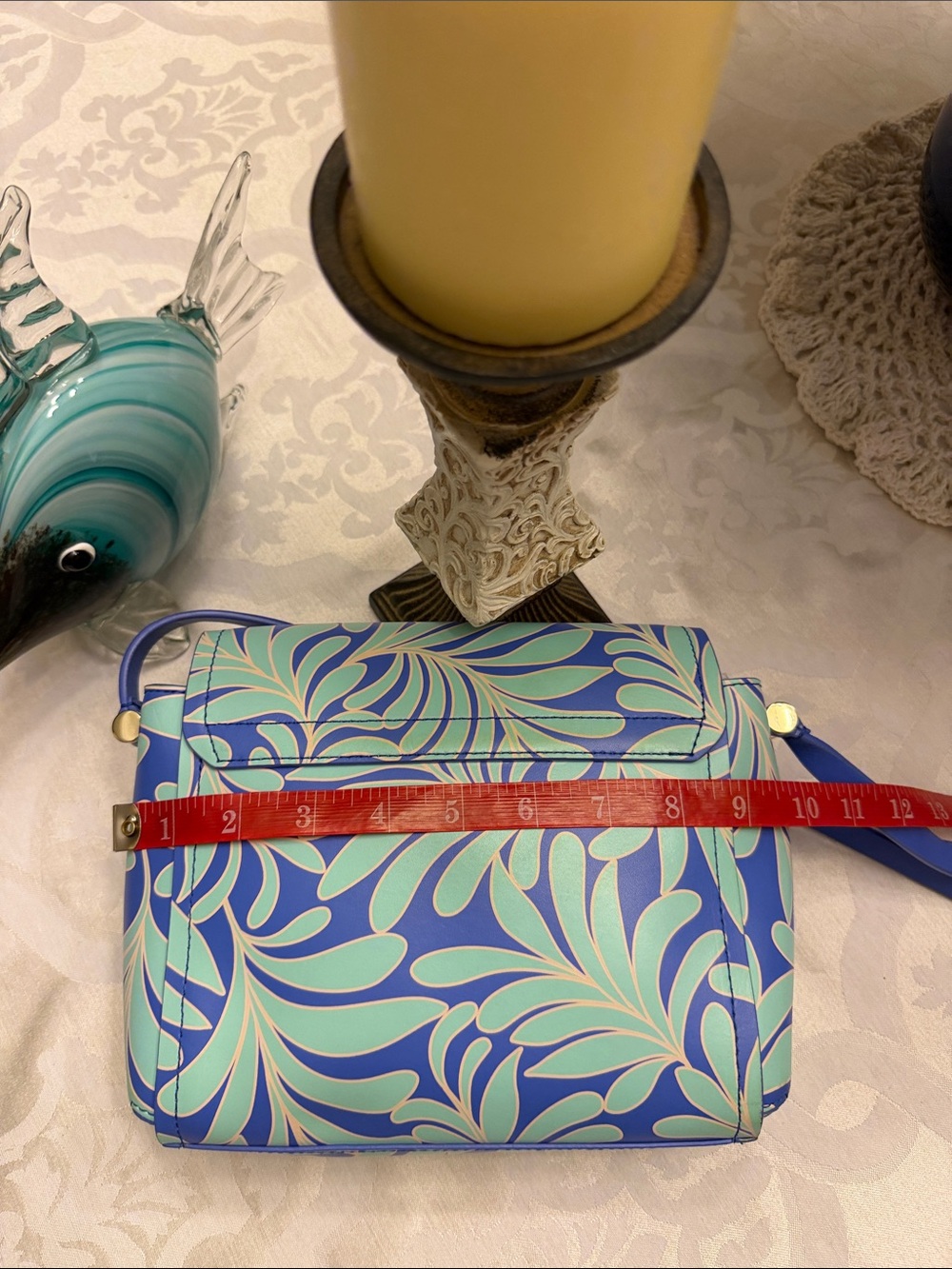 Kate Spade 100% Cow Leather Leaf-Print Crossbody Bag - Picture 5 of 14